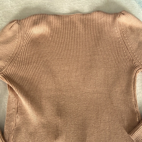 Long Sleeve Wrap Sweater M Boutique - toffee colour size small -new never worn - Picture 4 of 7